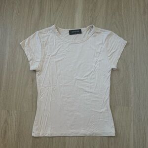 White Fox Too Blessed Tee in Tan